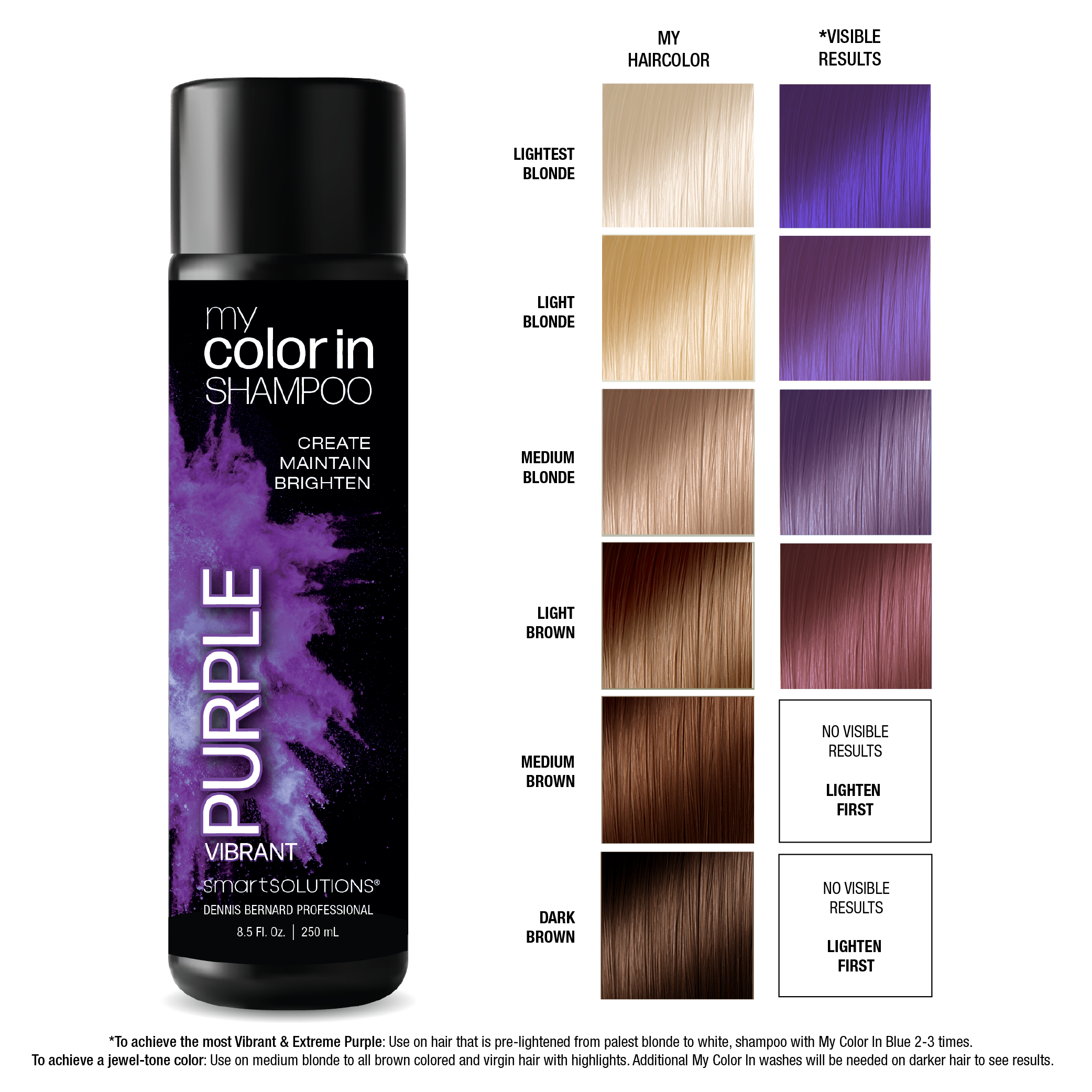 my color in SHAMPOO VIBRANT PURPLE - Dennis Bernard Professional