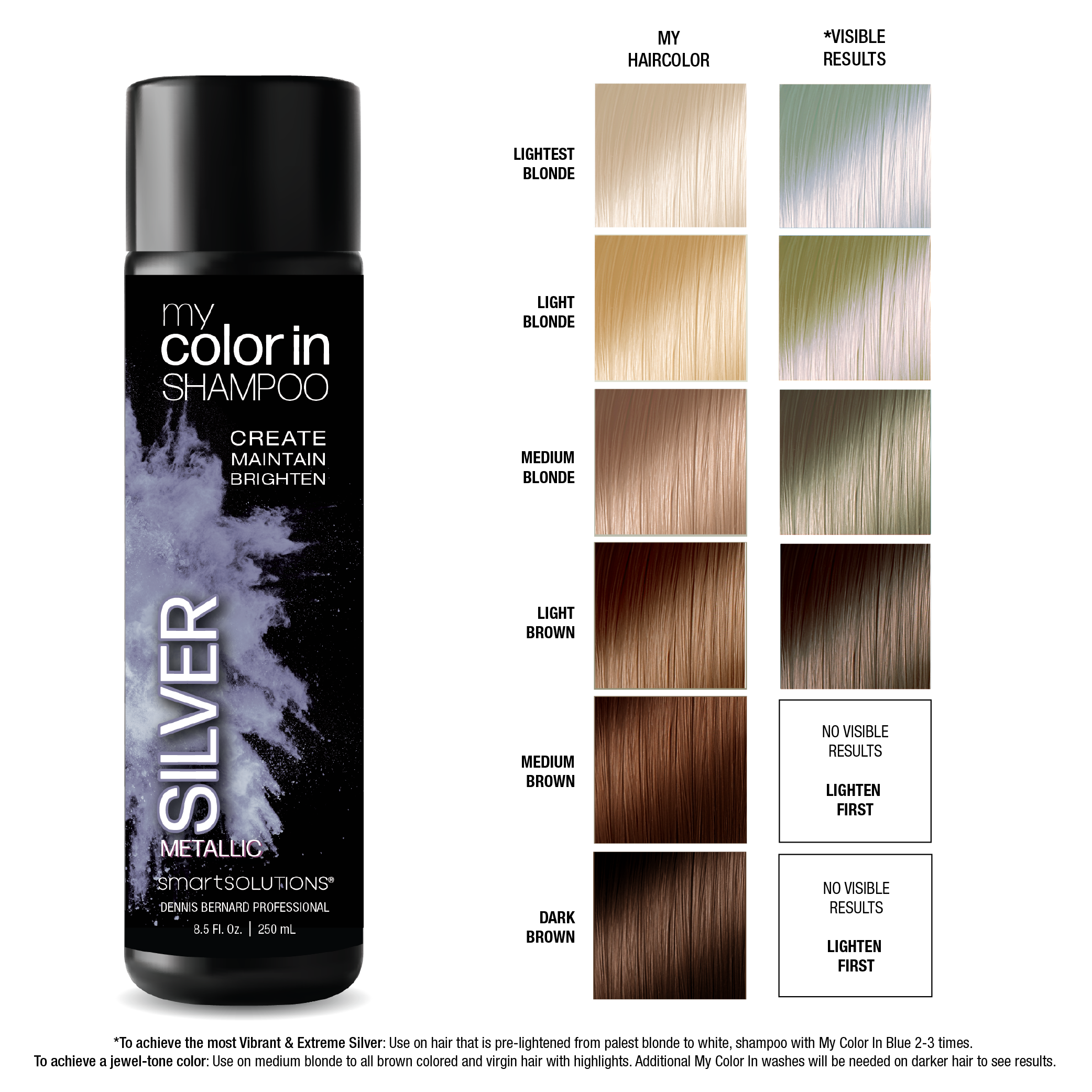 my color in SHAMPOO METALLIC SILVER - Dennis Bernard Professional