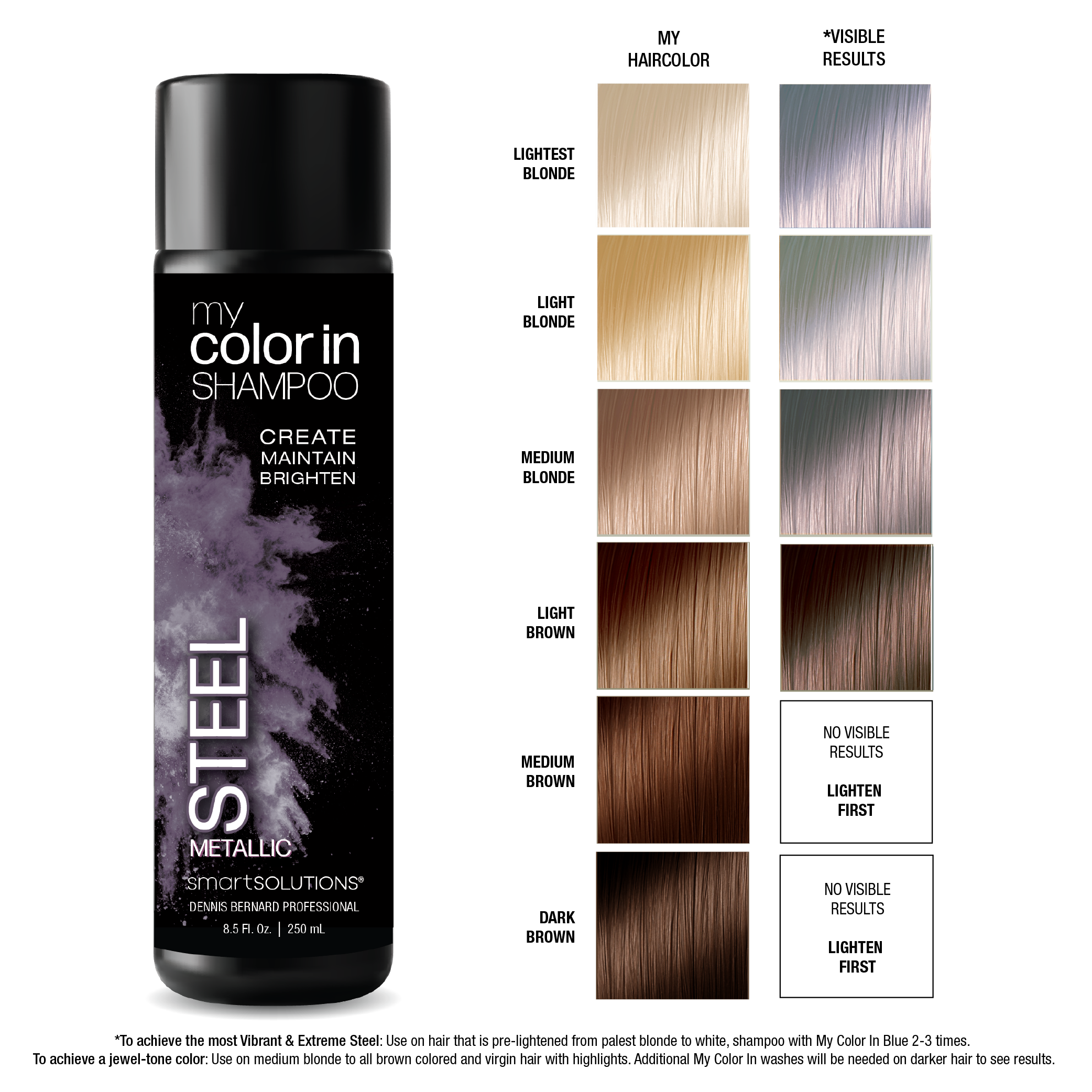 my color in SHAMPOO METALLIC STEEL - Dennis Bernard Professional