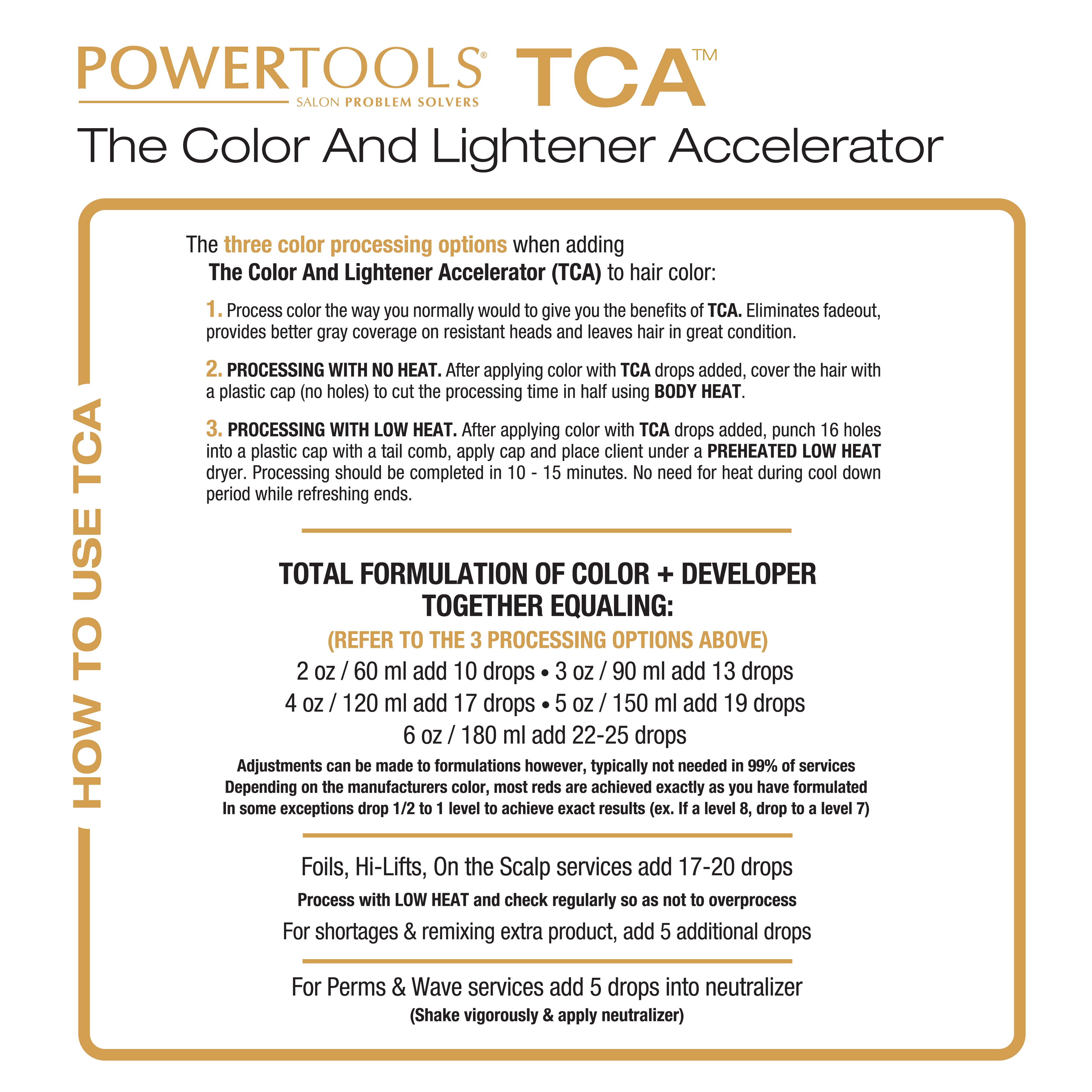TCA, The Color and Lightener Accelerator Original Clear Formula With The Gold Cap - Dennis Bernard Professional